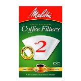 Melitta Cone Coffee Filters, White, No. 2