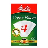 Melitta Cone Coffee Filters, White, No. 4