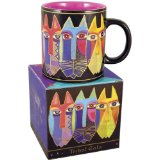 Laurel Burch Mug-Tribal Cats