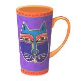 Laurel Burch Feline Faces Tall Latte Mug