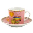 Pink Hearts Espresso Cup & Saucer Demitasse set