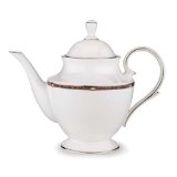 Lenox Pearlescence Platinum Bone China Teapot