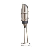 BonJour Café Latte Frother, Battery Powered, Mettalic