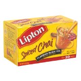 Lipton Flavored Black Tea, Spiced Chai, Tea Bags