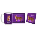 Tabby Bengal Mug & Coaster Gift Box Combo - Cat/Kitten/Feline Edition Beverage Drinkware
