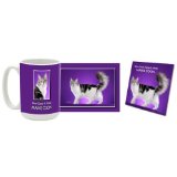 White Maine Coon Mug & Coaster Gift Box Combo - Cat/Kitten/Feline