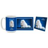 White Persian Mug & Coaster Gift Box Combo - Cat/Kitten/Feline
