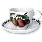 Portmeirion Pomona Earthenware Traditional Teacups & Saucers Set