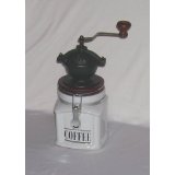 Manual Coffee Grinder Cast Iron with Porcelain Base