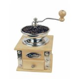 Antique Look Wood & Stainless Steel Coffee Grinder with Hand Crank by Foxrun