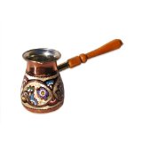 Decorated Turkish Coffee Pot - Slavic Style