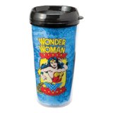 Vandor Wonder Woman Plastic Travel Mug