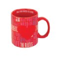 Vandor Red Beatles 12-Ounce Mug