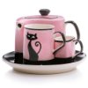 Hues&Brews Cattitude Service For 1 in Pink