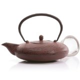 HuesnBrews 26 Ounce Cinnamon Cast Iron Teapot