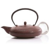 HuesnBrews 26 Ounce Cinnamon Cast Iron Teapot