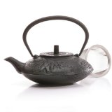 Hues&Brews 20 Ounce Black Cast Iron Teapot
