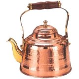 Old Dutch 2 Quart Solid Copper Teakettle With Wooden Handle