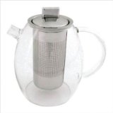 BonJour 53800 Oval Glass Teapot with Shut Off Infuser
