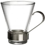 Bormioli Rocco Ypsilon Cappuccino Cup with Stainless Steel Handle