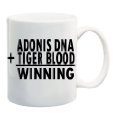 Adonis DNA + Tiger Blood = Winning Coffee Mug