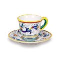 Handmade Ricco Espresso Cup and Saucer From Italy