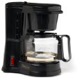 Jerdon First Class CM430WD 4 Cup Coffee Maker, Black