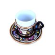 Turkish Coffee World TCW-0005AM Turkish Coffee Cup with Saucer - Copper