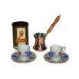 Turkish Coffee Set for Two with Premium Coffee (8.8 oz/250 g)