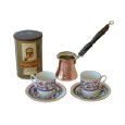 Turkish Coffee Set for Two with Premium Coffee (8.8 oz/250 g)