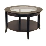 Winsome Wood Round Coffee Table, Espresso