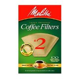 Melitta Cone Coffee Filters, Natural Brown, No. 2