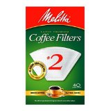 Melitta Cone Coffee Filters, White, No. 2