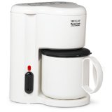 Jerdon First Class CM21W 4 Cup Coffee Maker, Thermal Carafe, White