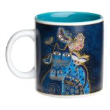 Laurel Burch Indigo Cats Mug