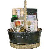 Tea, Flavoring Syrup and Mug ~ Coffee or Tea Gourmet Gift Baskets with Syrup, and more