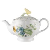 Lenox Butterfly Meadow Fine Porcelain Teapot with Lid