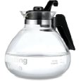 Medelco 12 Cup Glass Stovetop Whistling Kettle