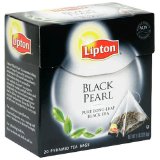 Lipton Black Tea, Black Pearl Pure Long Leaf, Premium Pyramid Tea Bags