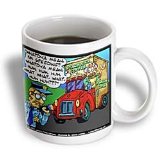 Londons Times Funny Society Cartoons - Nervous Starbuck's Driver Gets Citation - Mugs