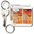 Londons Times Funny Religion Cartoons - Starbucks in Hell - Key Chains