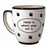 HOME IS WHERE YOUR CAT IS coffee mug