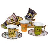 Yedi Butterfly Teacups & Saucers