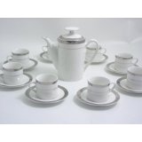 Platinum Trim Espresso/Demitasse Deluxe Tea Set