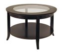 Contemporary Espresso Finish Round Coffee Table