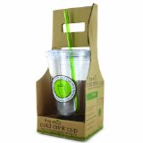 Smart Planet EC-10 Double Wall Plastic Cold Drink Cup With Reusable Straw
