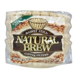 Natural Brew 8-12 Cup Basket Brown Coffee Filters