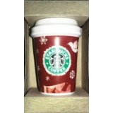 2008 Starbucks Ceramic Mini Cup Christmas Ornament