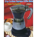 Bene Casa BC-95511 3-Cup Cordless Espresso Coffee Maker