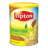 Lipton Sweetened Instant Tea Mix Green Tea Honey & Lemon